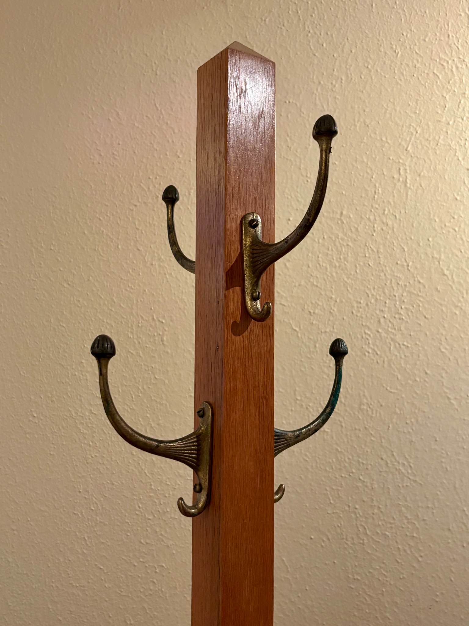 Midcentury modern wooden hat rack tree - Hall Trees & Coat Racks ...