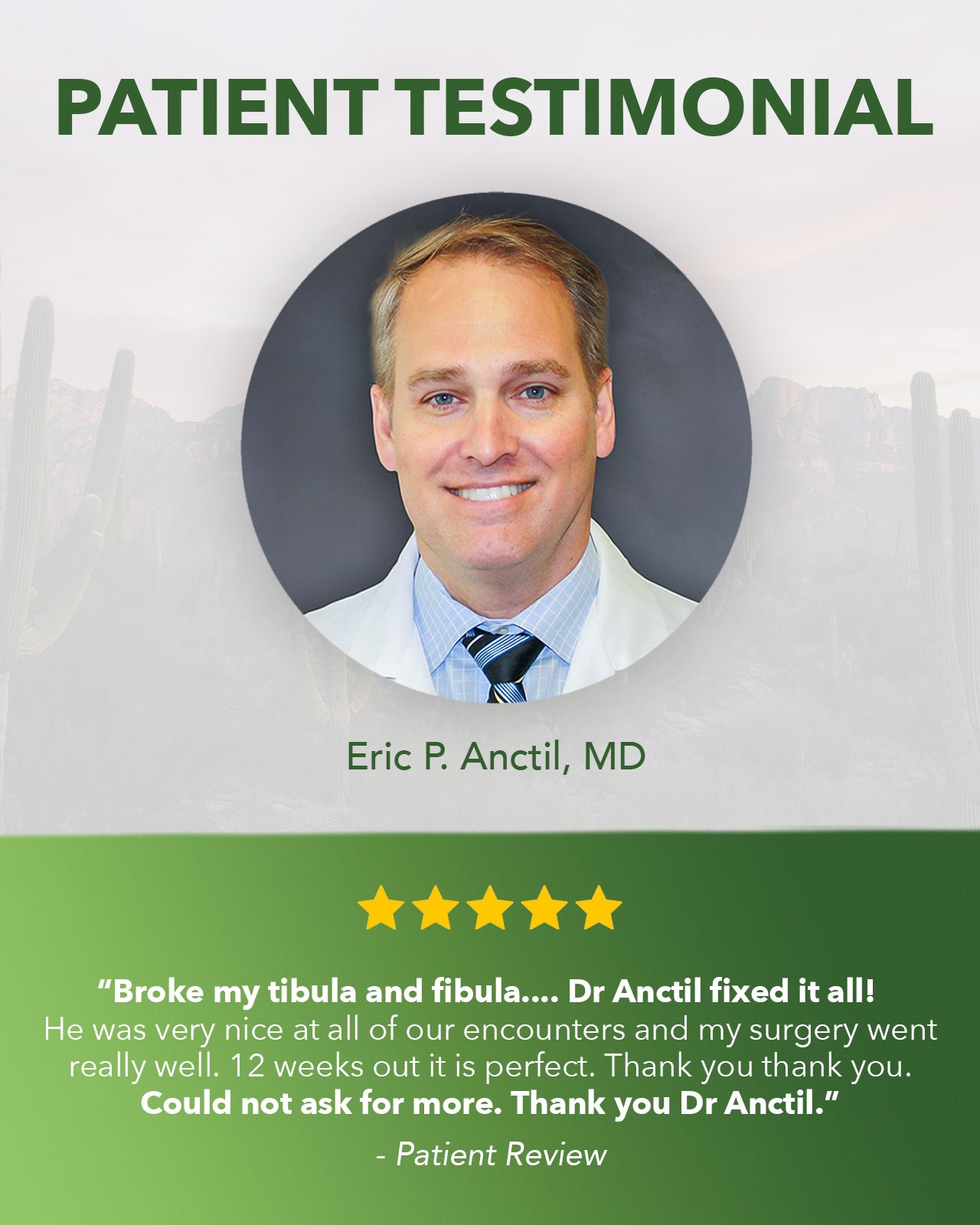 Dr. Eric Anctil is known... - Tucson Orthopaedic Institute | Facebook