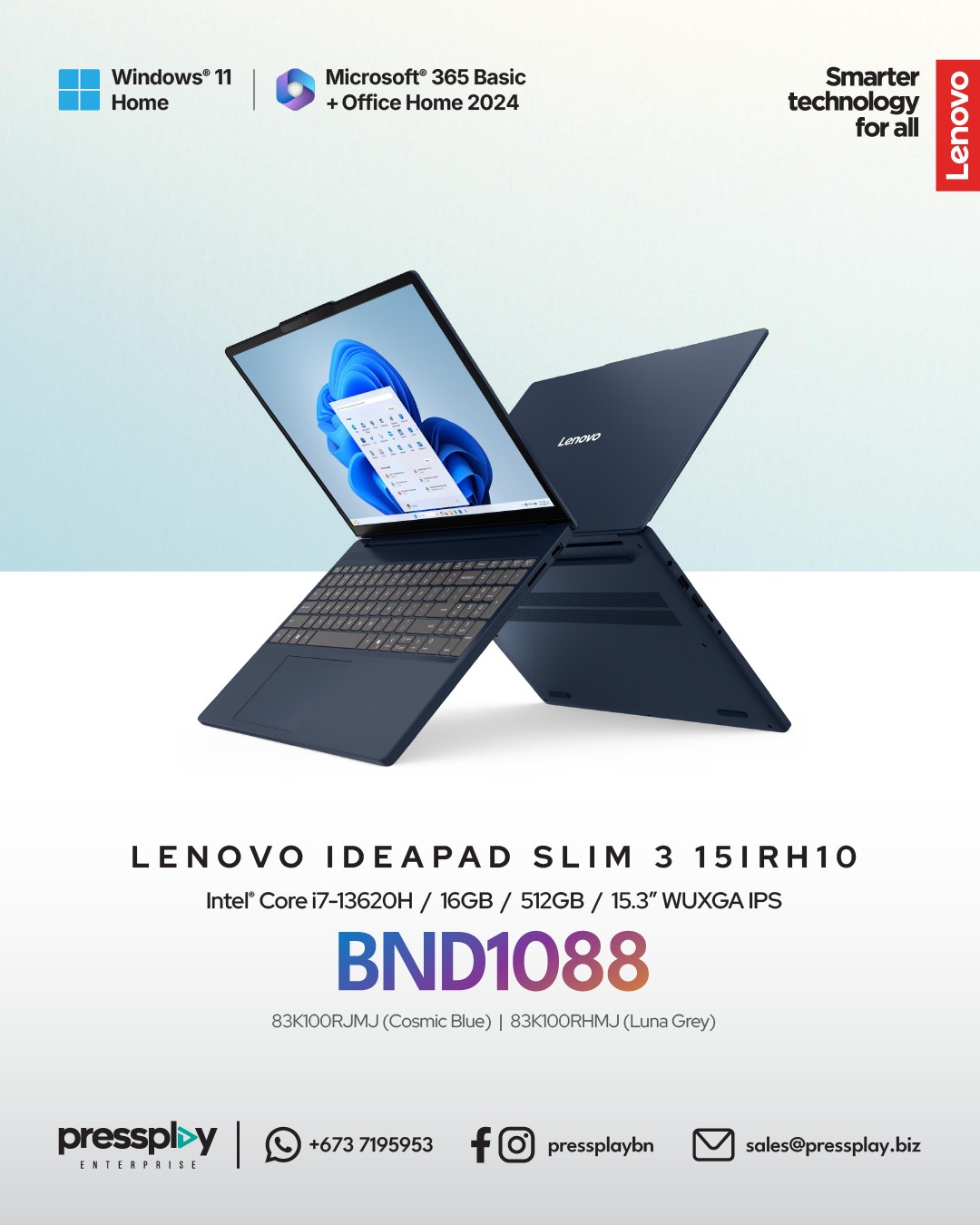 Pressplay - Lenovo IdeaPad Slim 3 15IRH10 – Available Now 💻 The Lenovo ...