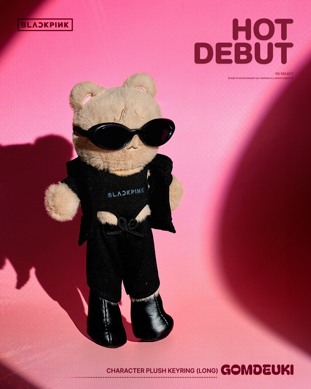 📢 𝐇𝐎𝐓 𝐃𝐄𝐁𝐔𝐓 𝐃-𝟏 BLACKPINK CHARACTER PLUSH KEYRING (LONG