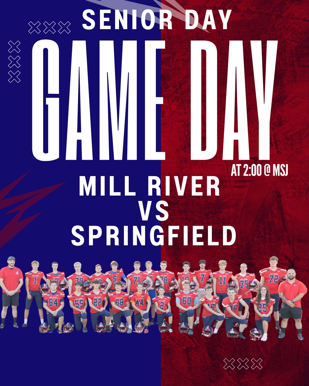 Mill - Game Day ! Varsity Football is home today @ MSJ at 2:00 vs ...