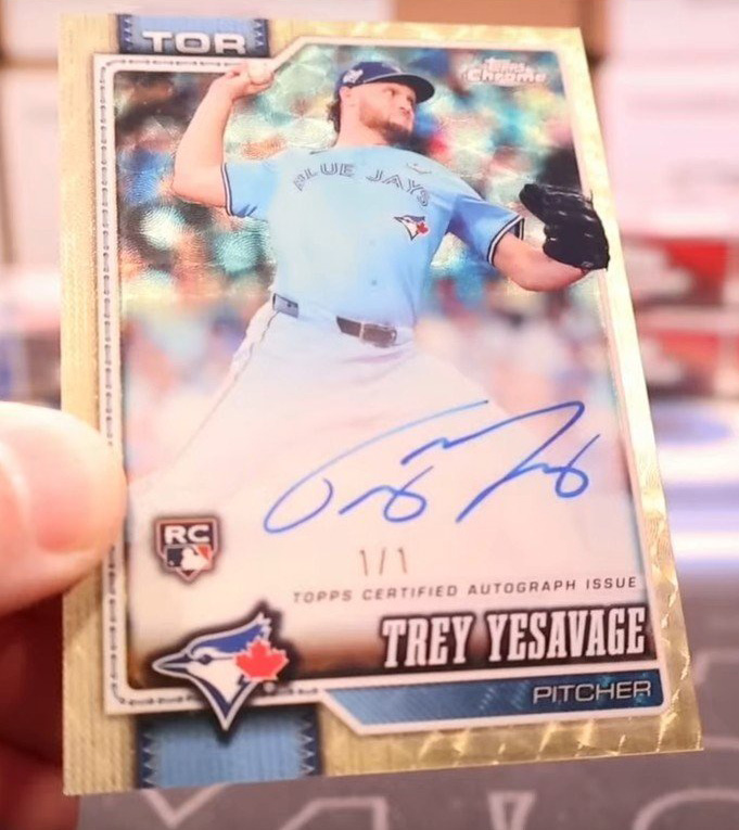 JUST PULLED: Trey Yesavage 1/1 Rookie Superfractor Autograph