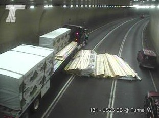 U.S. 26 EB blocked after lumber falls off truck inside Vista Ridge