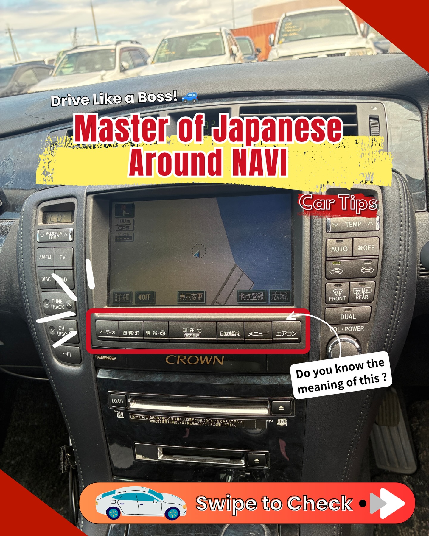 Stuck with the Japanese navigation on your Toyota Crown