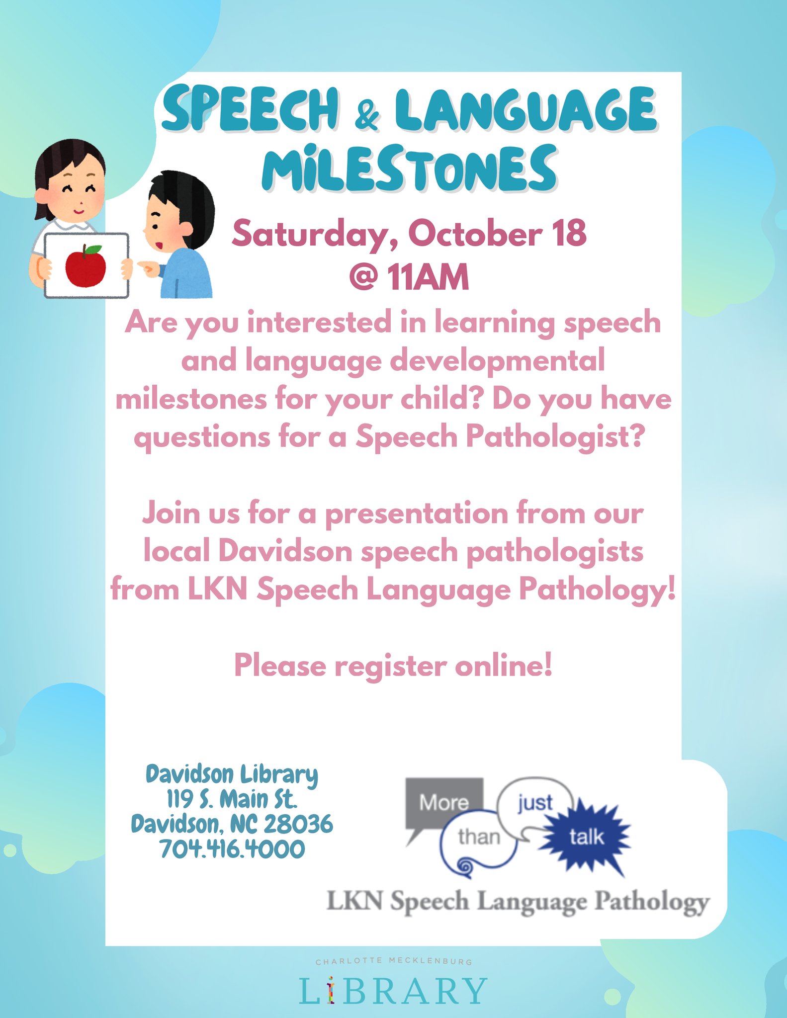 LKN Speech Language Pathology | Davidson NC