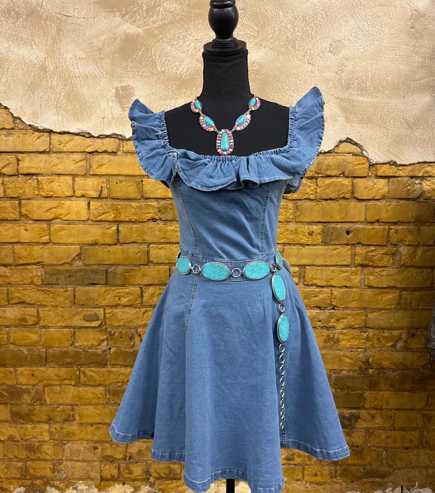 denim dress very Only 1 small and 1 med left in this fun dress... get it on sale for $20 COLOR:Custom Color(Leave your color at