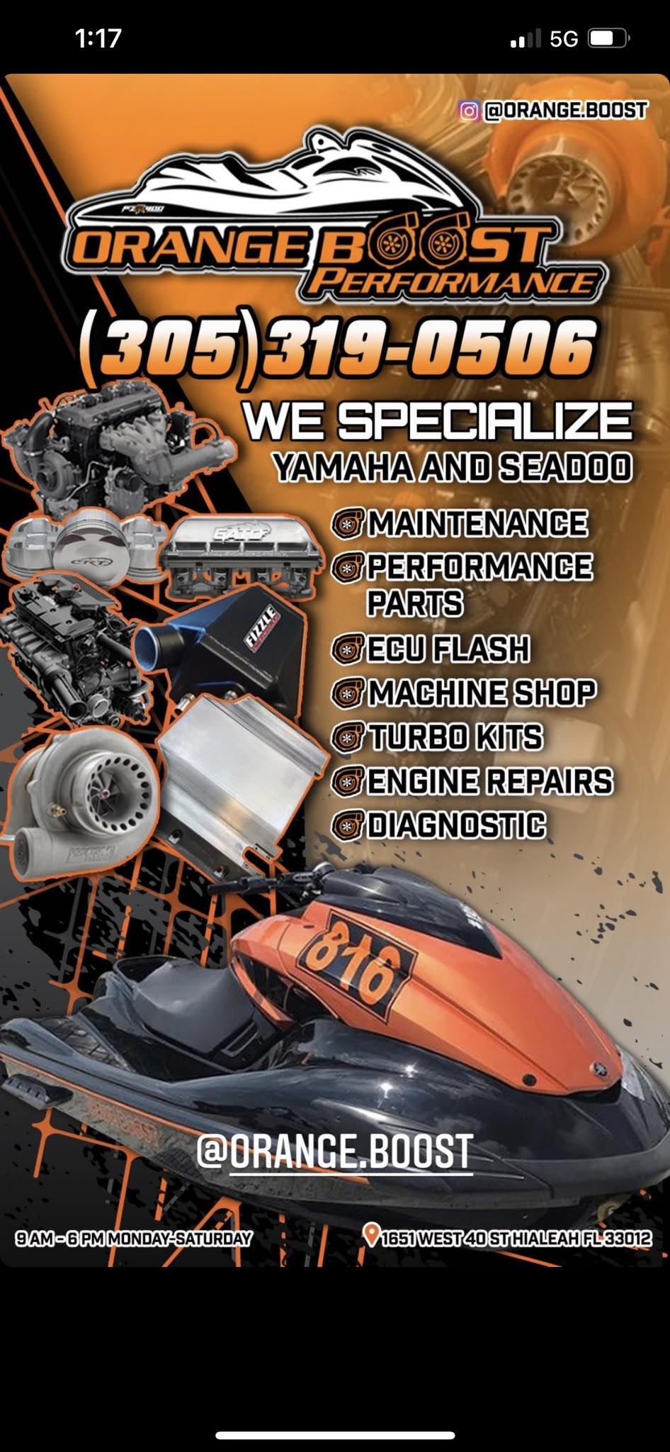 Orange Boost Performance | Hialeah FL