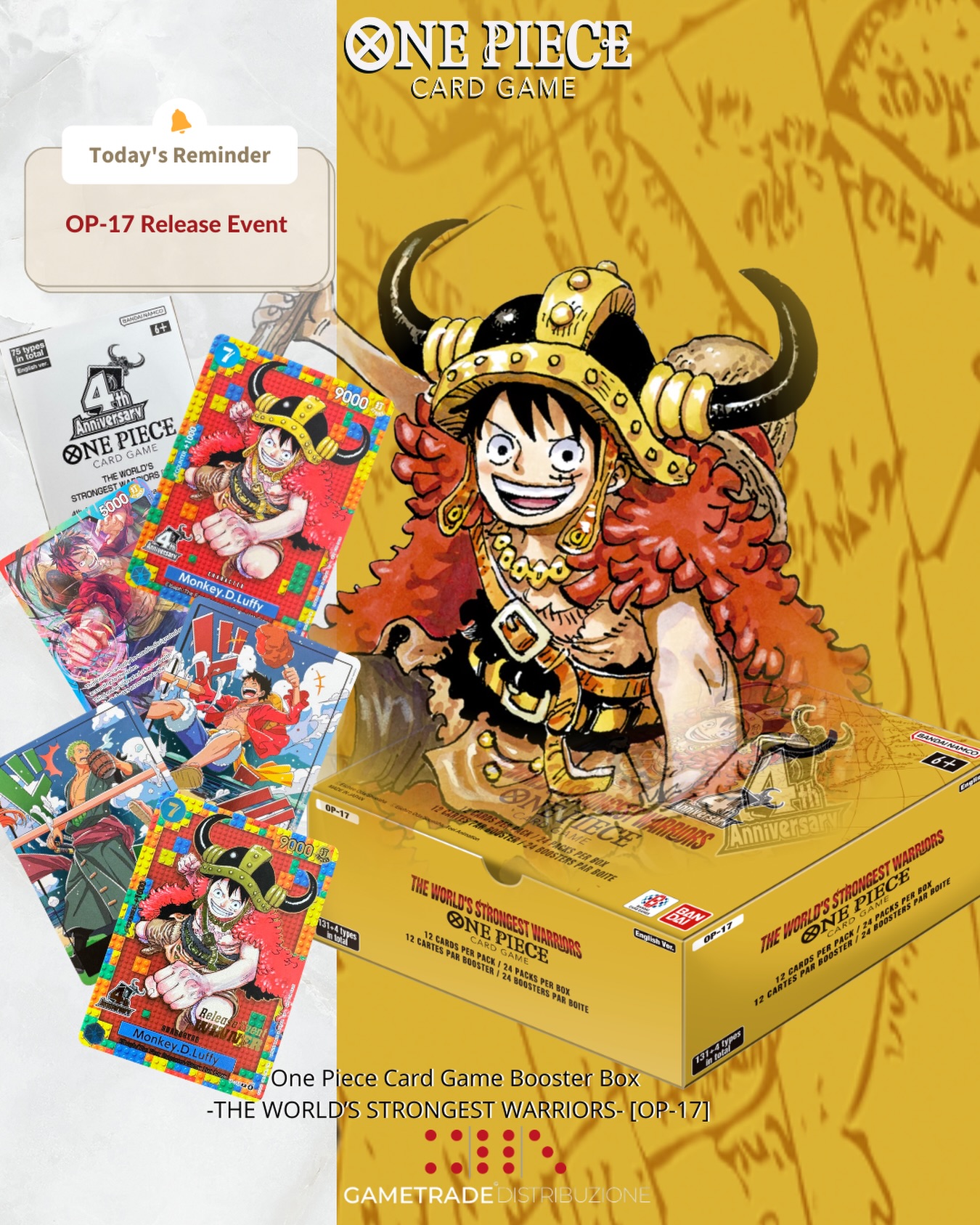 One Piece Card Game OP-17 4th anniversary release event starts