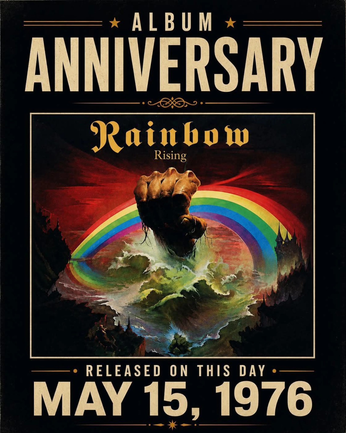 On This Day, May 15, 1976, Rainbow Released Rising ⠀ On May 15