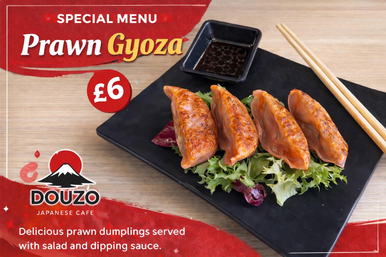 DOUZO - 🍤🥟 SPECIAL MENU ALERT! Our Prawn Gyoza is here ... | Facebook