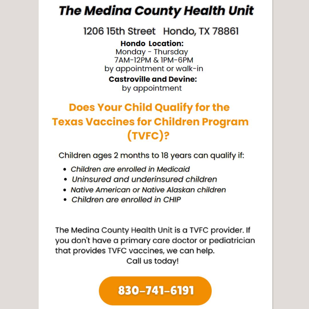 The Medina County Health Unit will be... - Medina Valley ISD | Facebook