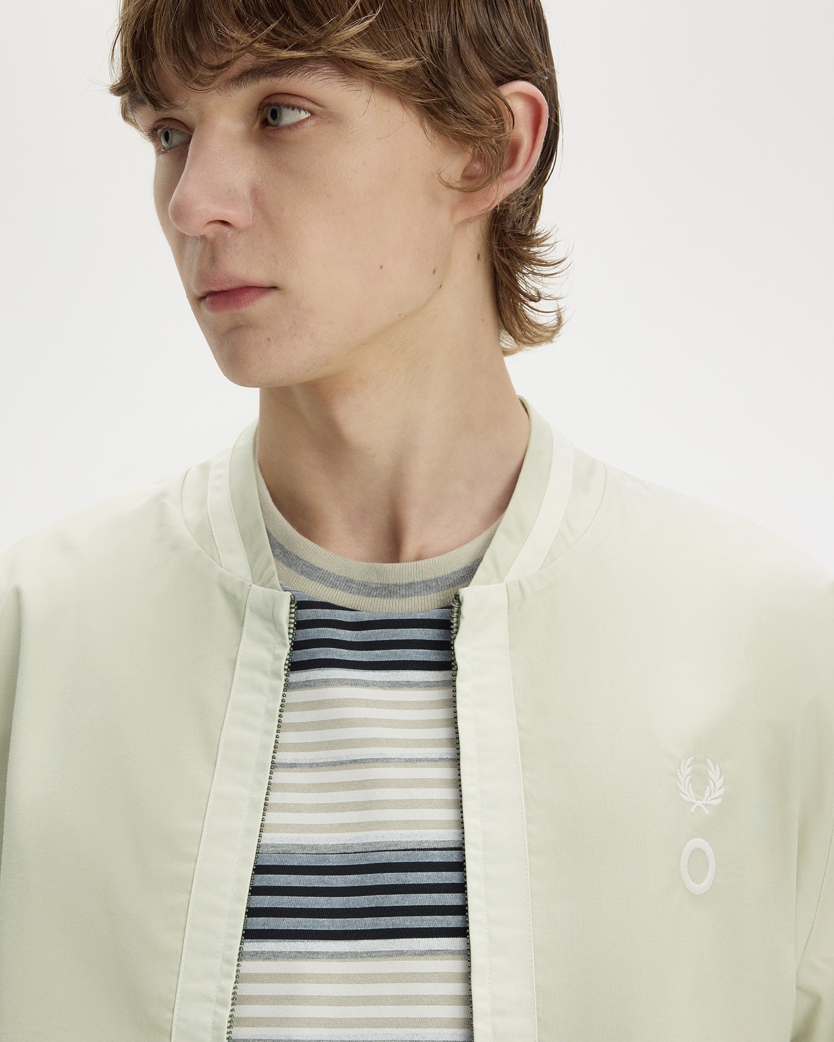 Pコート　タータンチェック　キルティング　ダブル　L 美品　FRED PERRY