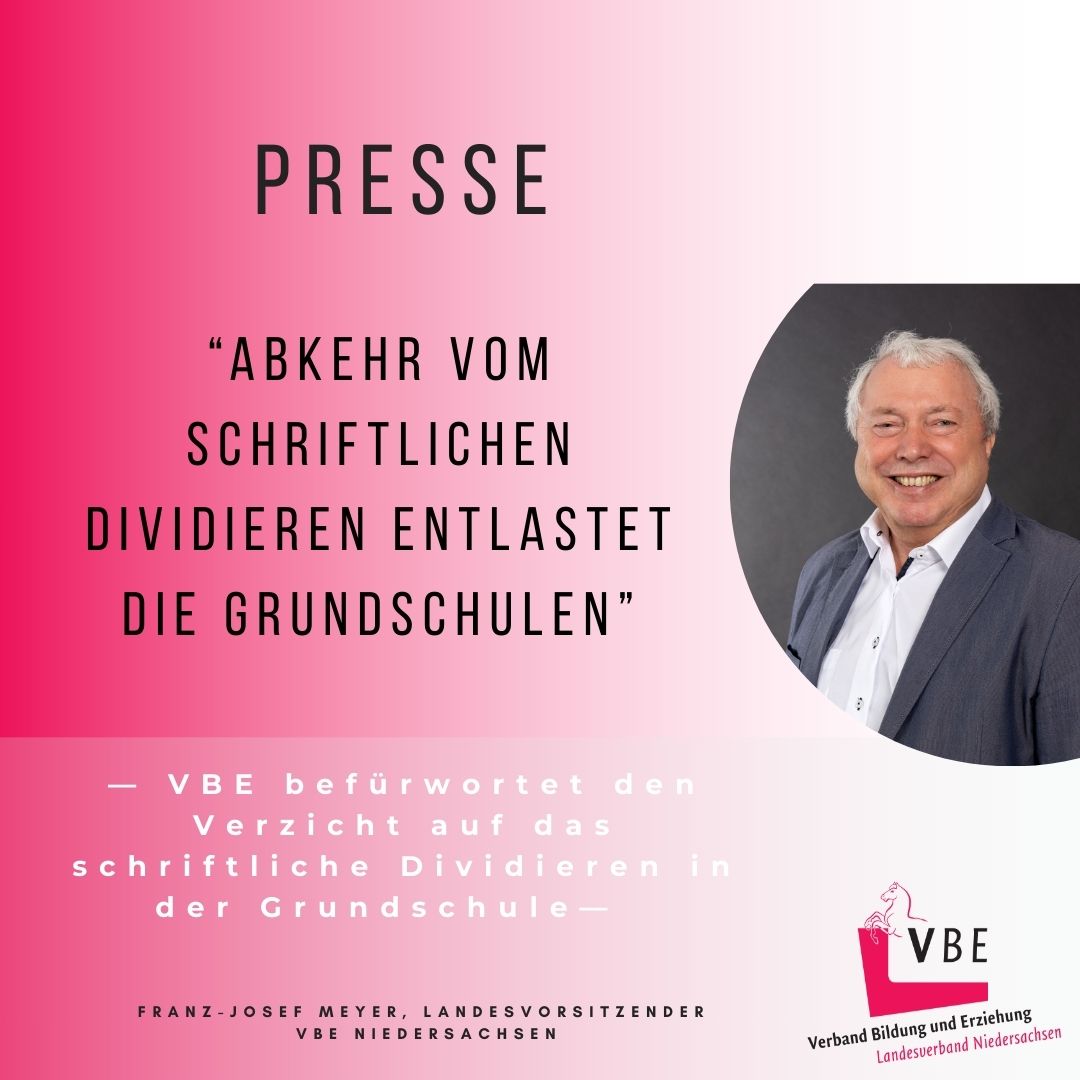 VBE - 📍VBE-Landesvorsitzender Franz-Josef Meyer zur Diskussion um die ...