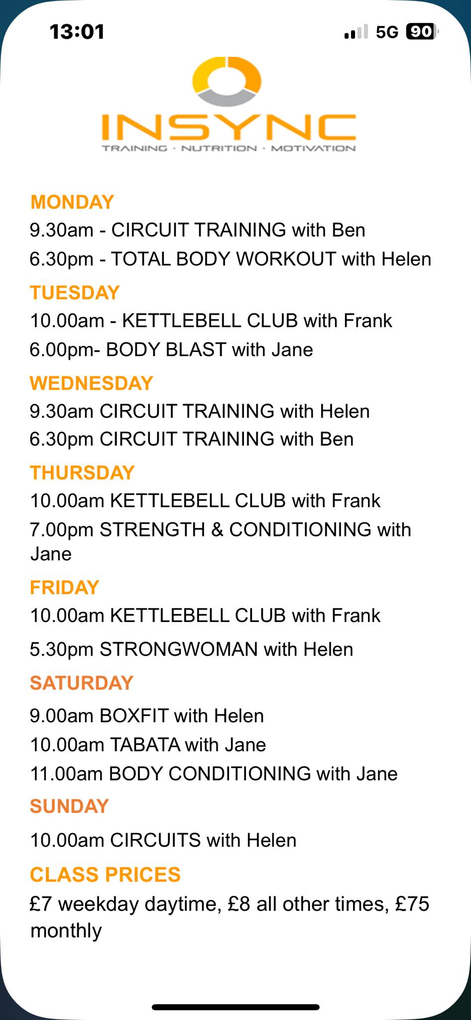 Insync Personal Training | Bolton