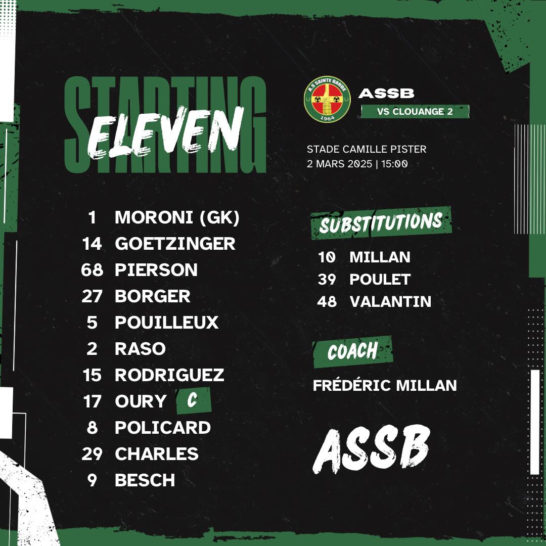 As Sainte Barbe - La compo de la A ⚔️💚🖤 | Facebook