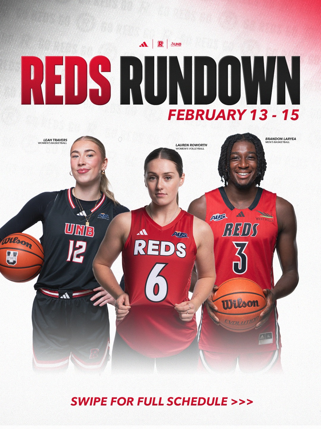 UNB REDS - THE REDS RUNDOWN IS HERE 🔥 🏐🏀🏒 Senior Night... | Facebook