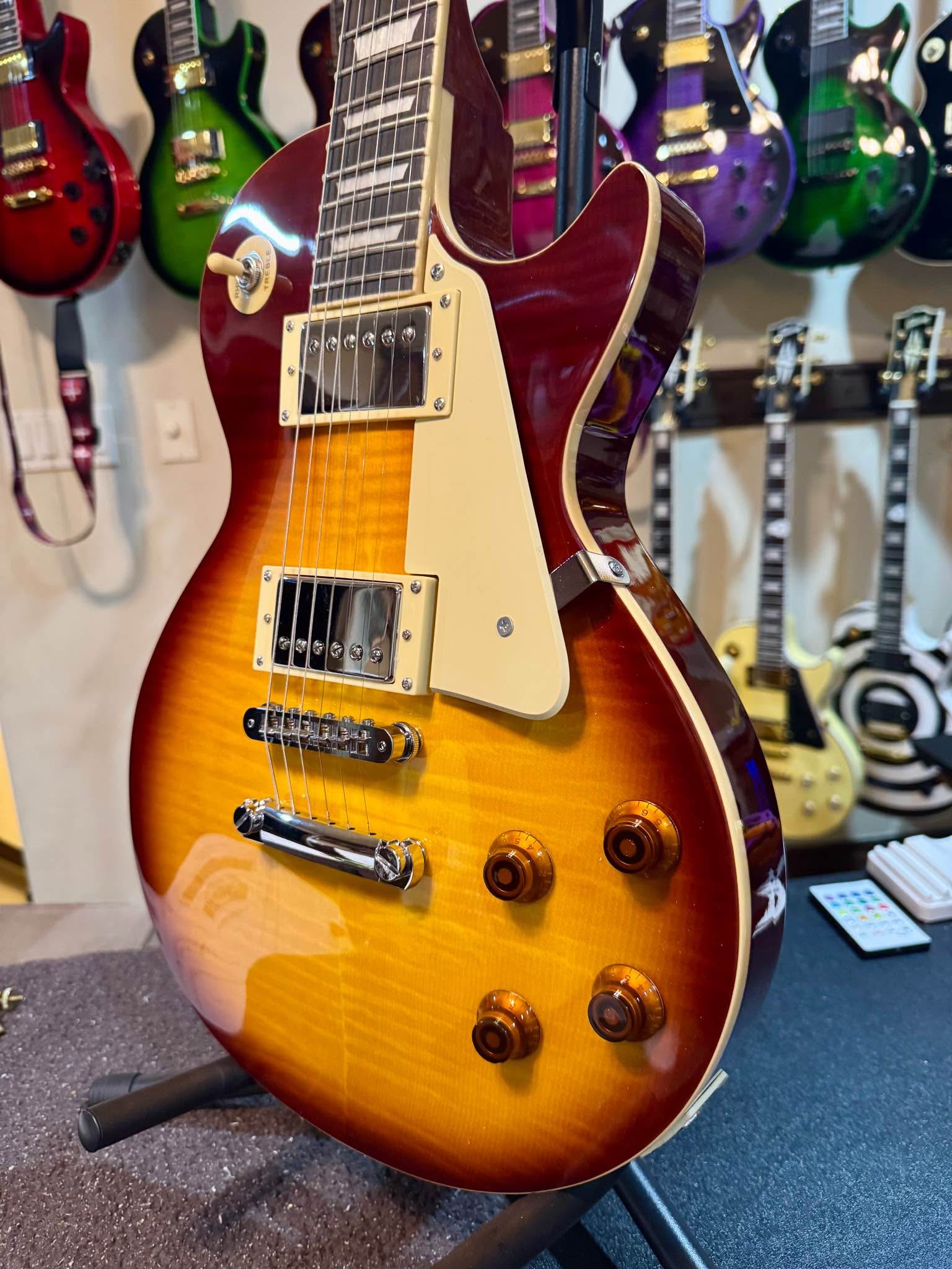 Chibson Standard LP Style Honeyburst Electric Guitar Small Pin Bridge ...