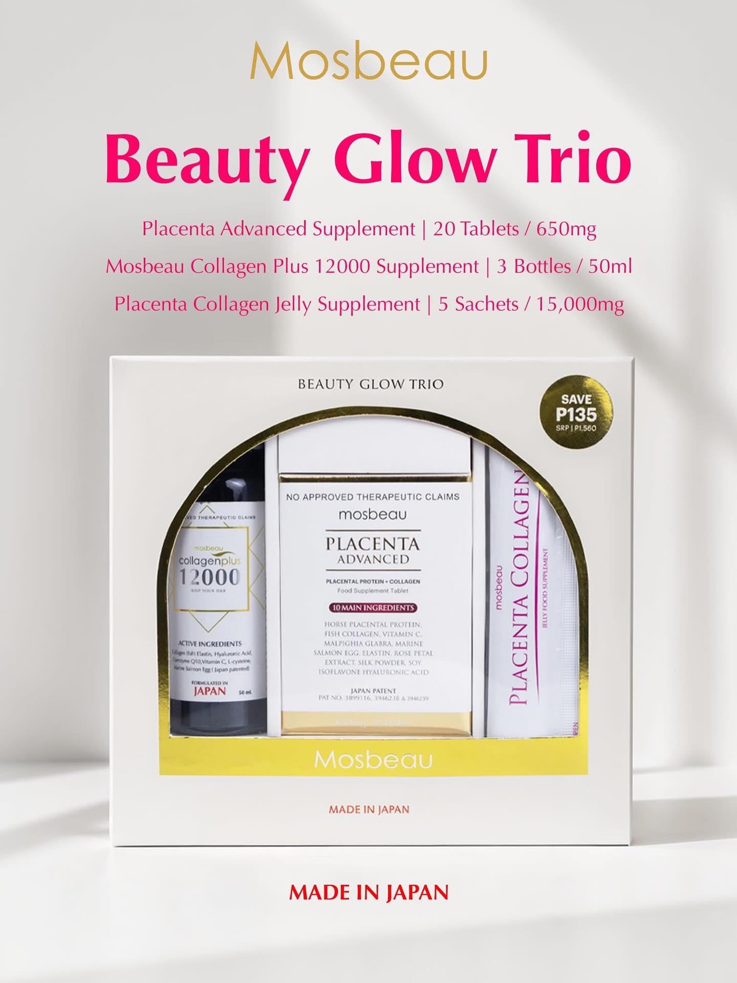 mosbeau collagen glutathione ✨𝐈𝐧𝐭𝐫𝐨𝐝𝐮𝐜𝐢𝐧𝐠 𝐓𝐡𝐞 𝐌𝐨𝐬𝐛𝐞𝐚𝐮 𝐁𝐞𝐚𝐮𝐭𝐲 𝐆𝐥𝐨𝐰 𝐓𝐫𝐢𝐨 𝐒𝐞𝐭!✨ Why choose one when you can have 3 of Mosbeau's bestselling Japanese beauty supplements in ONE set? The 𝐌𝐨𝐬𝐛𝐞𝐚𝐮 𝐁𝐞𝐚𝐮𝐭𝐲 𝐆𝐥𝐨𝐰 𝐓𝐫𝐢𝐨 𝐒𝐞𝐭 makes your DSIP 5mg | High Größe:3er Sparpaket بشرة جافة