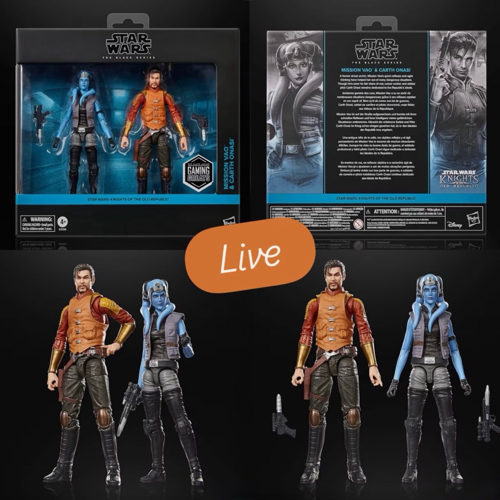 Now live! Amazon exclusive Mission Vao & Carth Onasi, Knights of