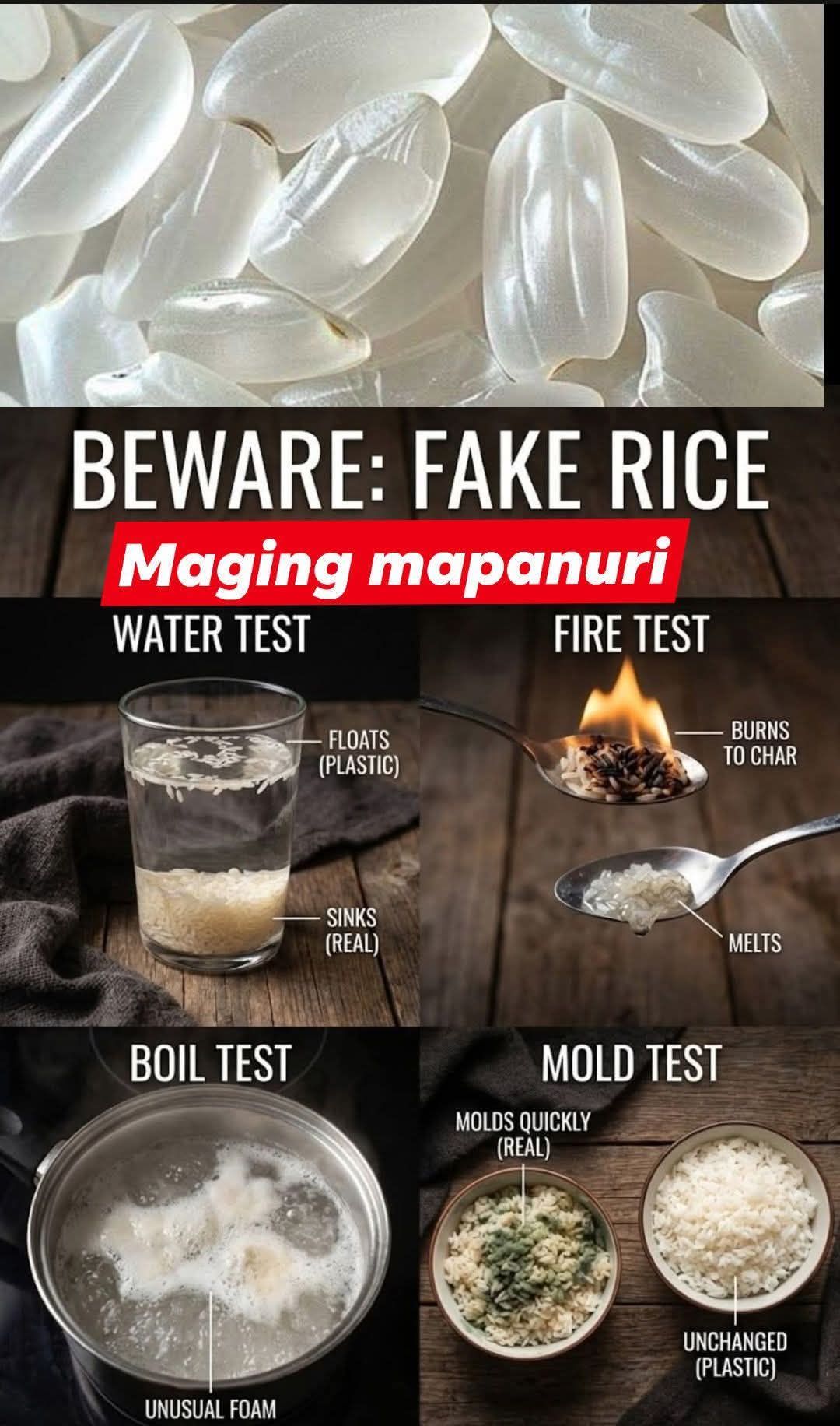 Lenlen - ⚠️ Beware of Fake Plastic Rice! 🍚 Here’s how to check if your ...