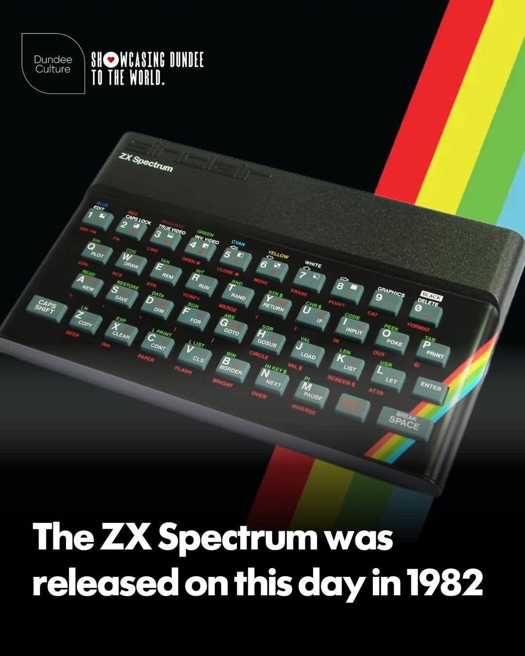 The ZX Spectrum which was released on this day in 1982