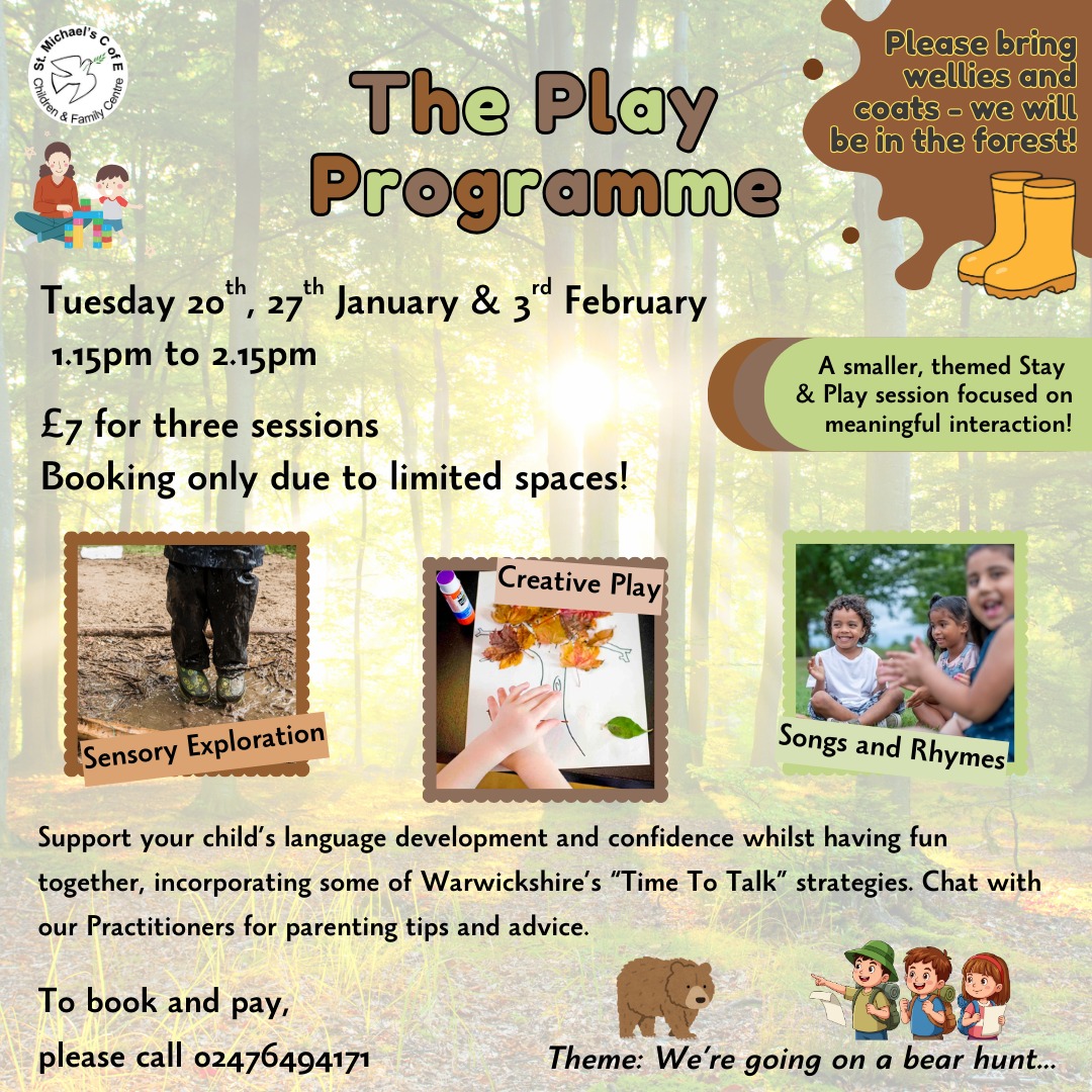 St. - 🎉The Play Programme🎉 📆Starting: 20th January 2026 🐠Theme: We're ...