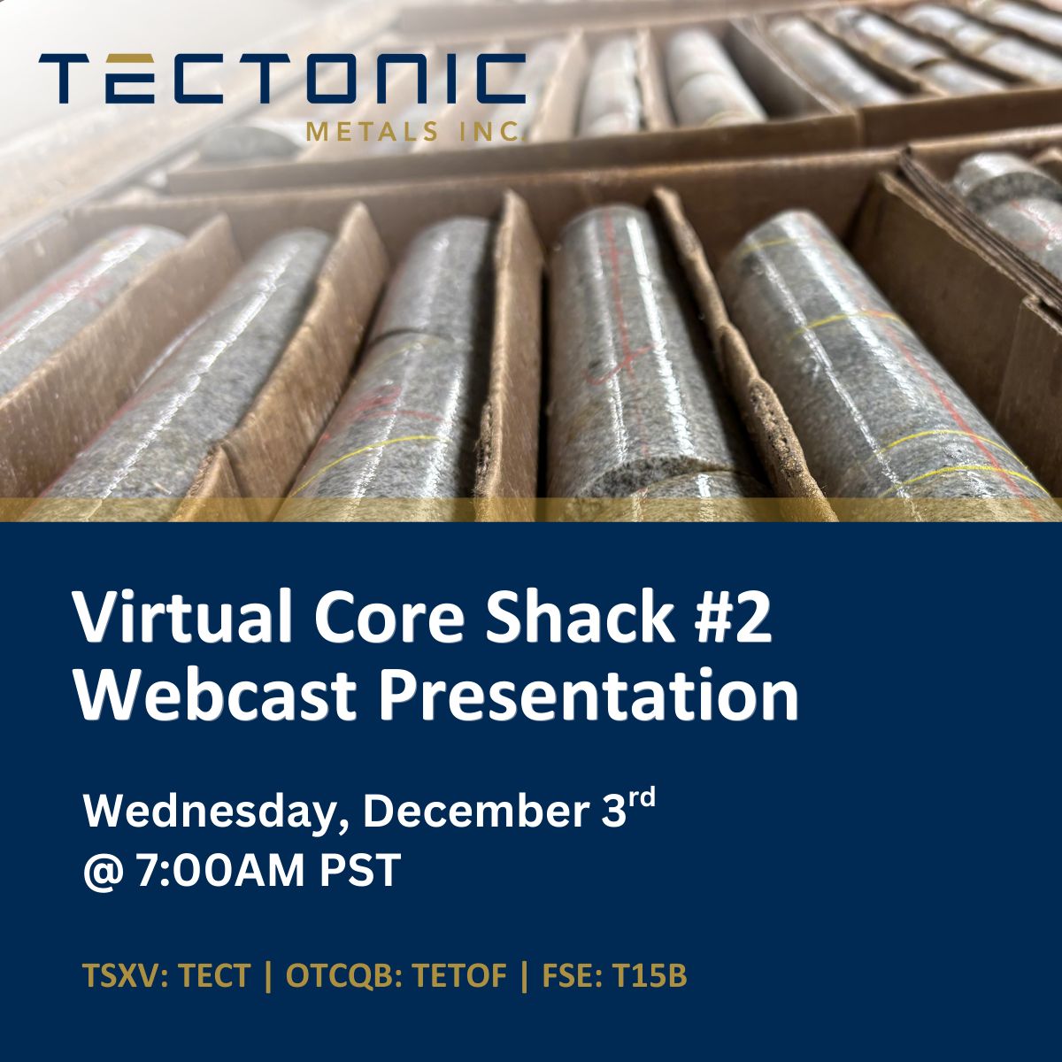 We’re hosting Virtual Drill Core... - Tectonic Metals Inc. | Facebook