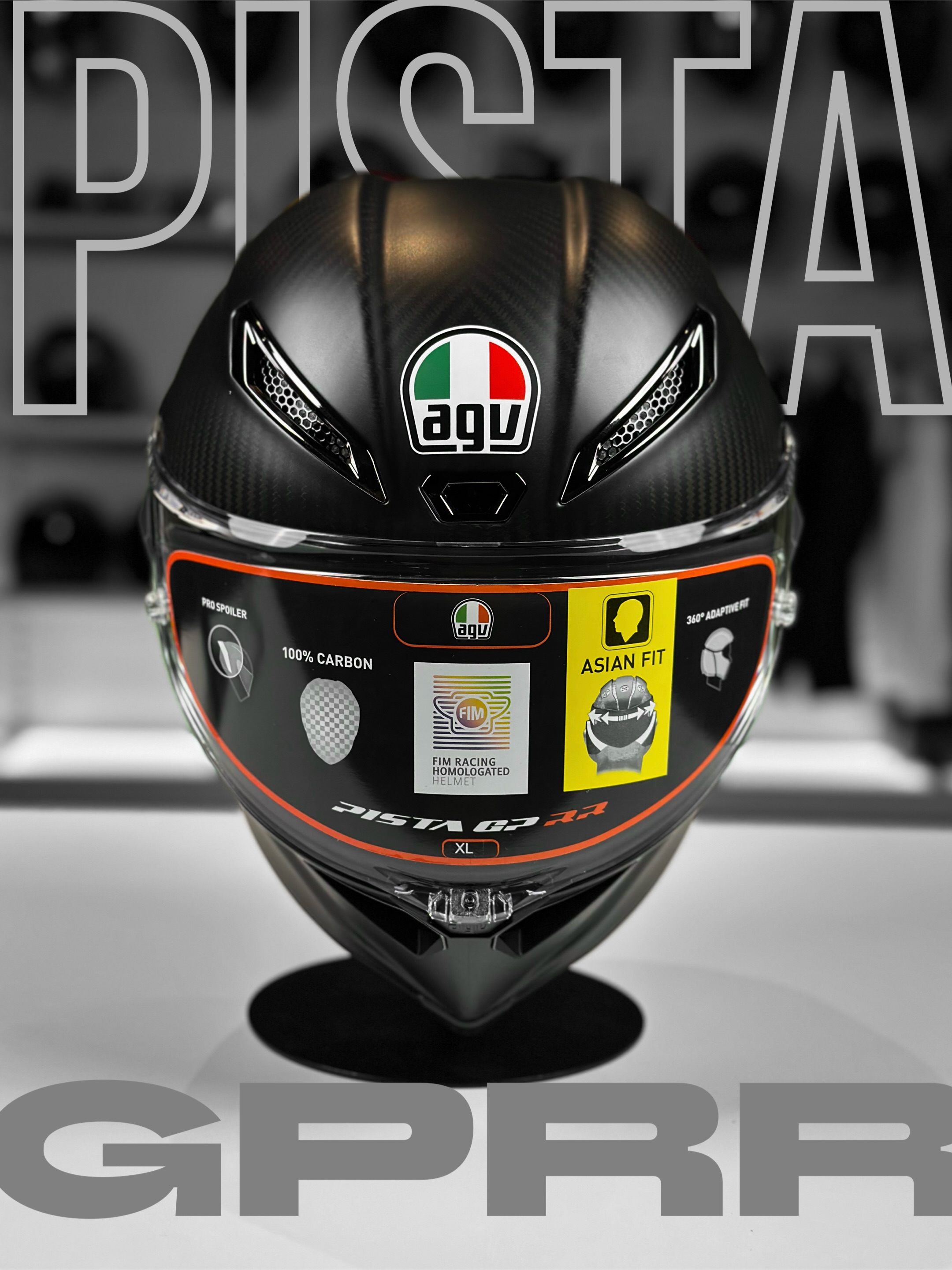 AGV Pista GP RR Carbon Matt motorcycle helmet features