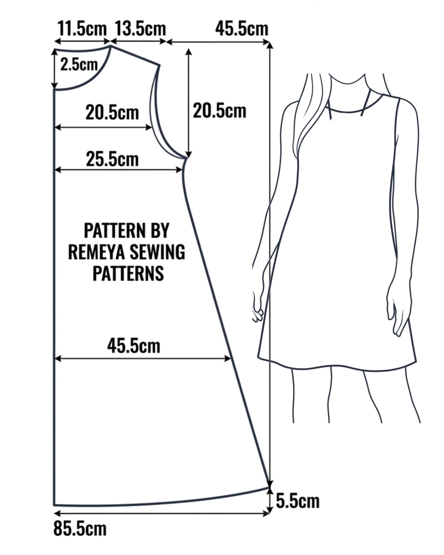 women's sleeveless a-line dress pattern