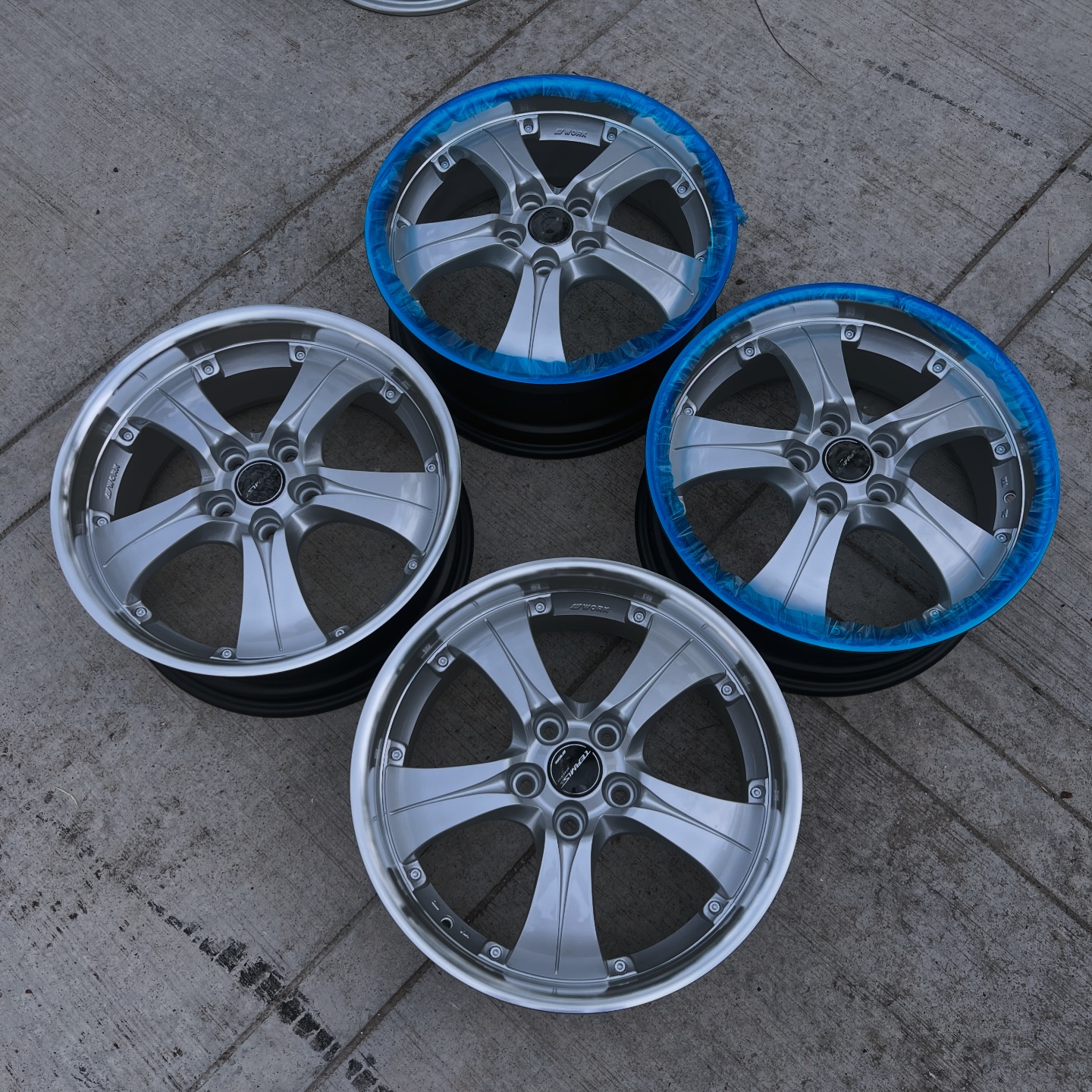 work termist mono 18インチ　タイヤセット FOR SALE Work Termist Mono 🇯🇵 Silver face / Polished Lip PCD