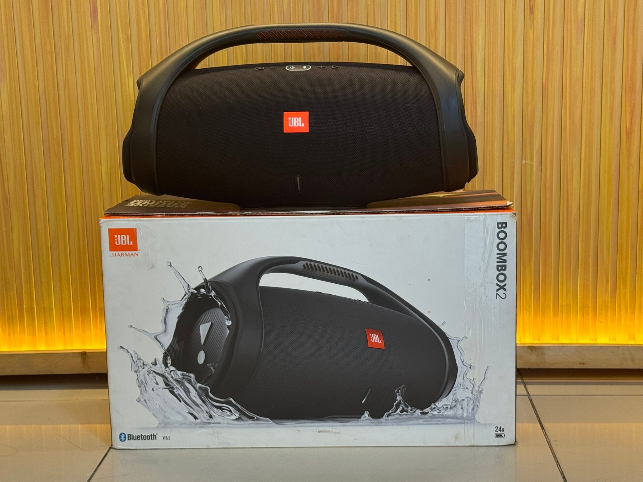 Durable JBL Boombox 2 portable speaker with epic sound