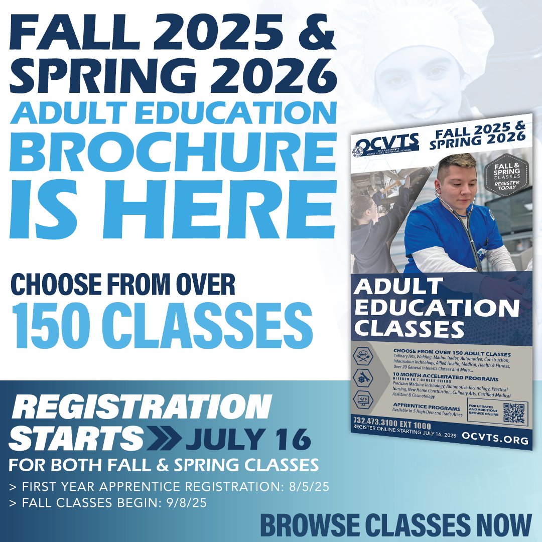 OCVTS - FALL 2025 & SPRING 2026 ADULT EDUCATION CLASSES FOR ADULTS ...