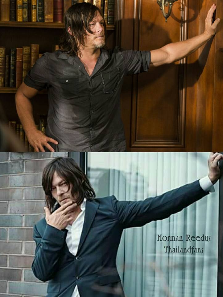 #ท่ายืนเอามือเท้าผนัง... - Norman Reedus Thailandfans