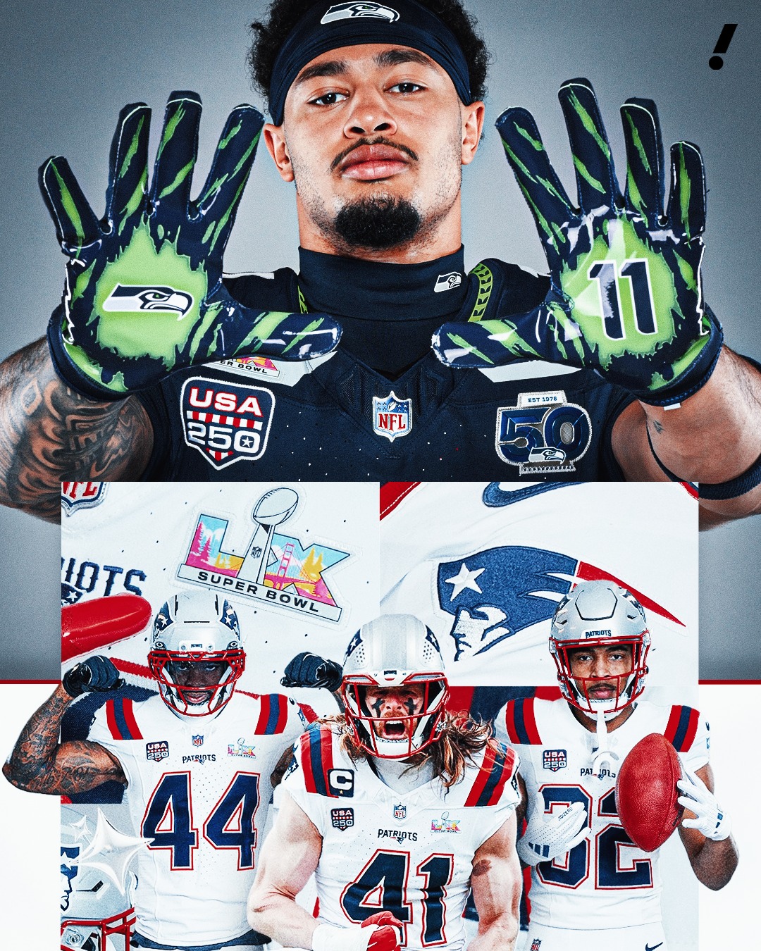 Seahawks to wear 50 year patch at Super Bowl