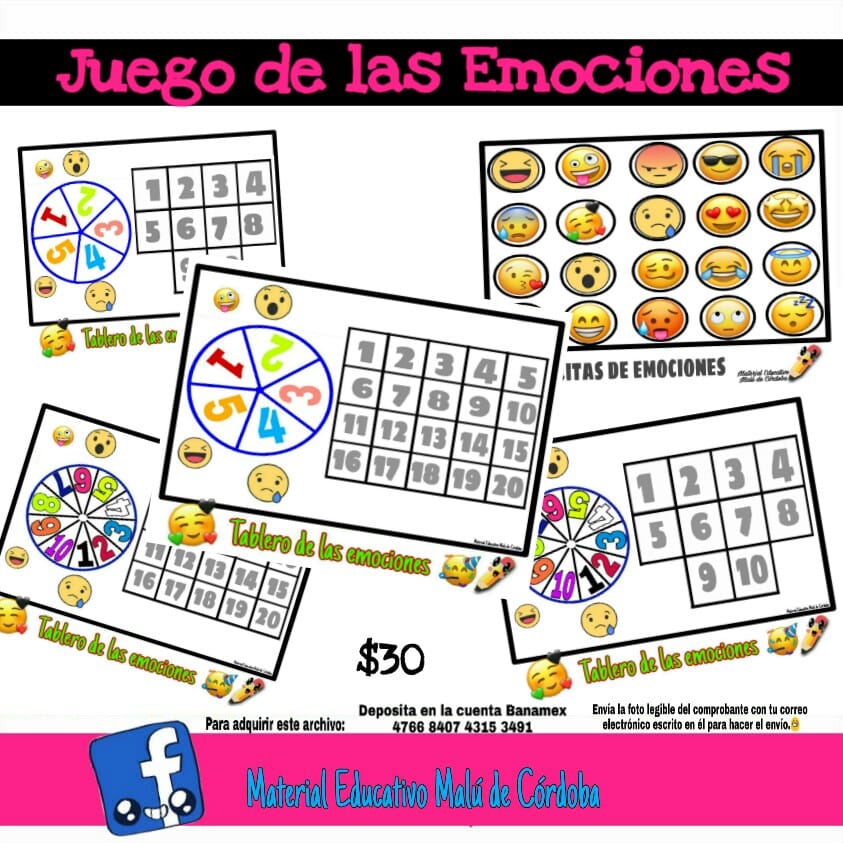 Material - Lindos Tableros de las Emociones!! Un juego para que los ...