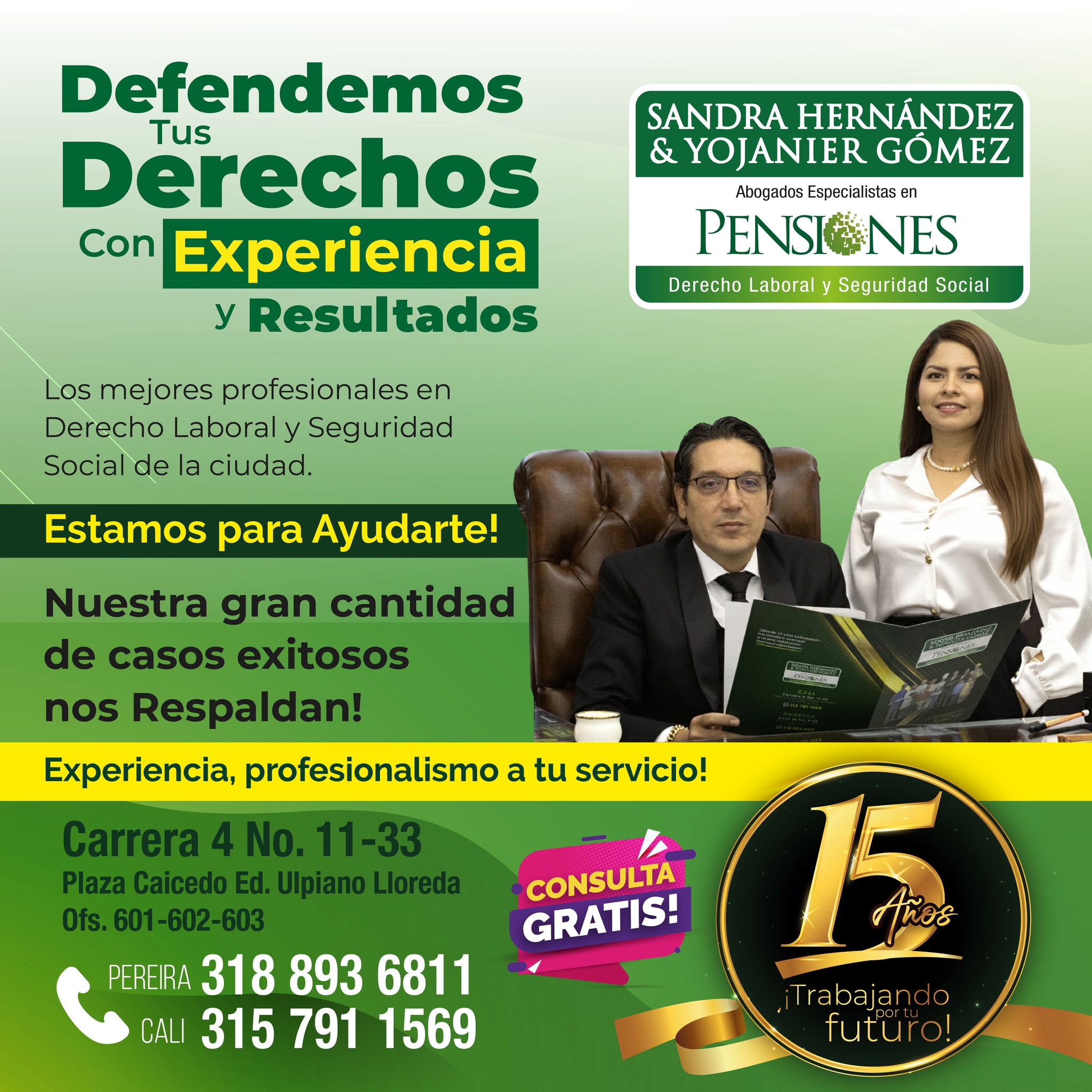 Abogados Pensiones Cali Sandra Hernández y Yojanier Gómez | Santiago de ...