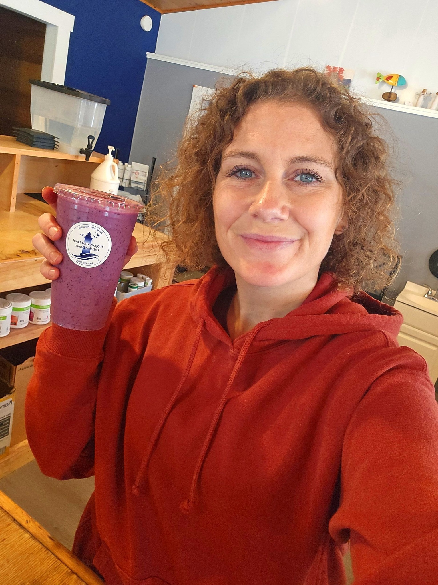 Smoothie options at Breakwater in Rockland, Maine