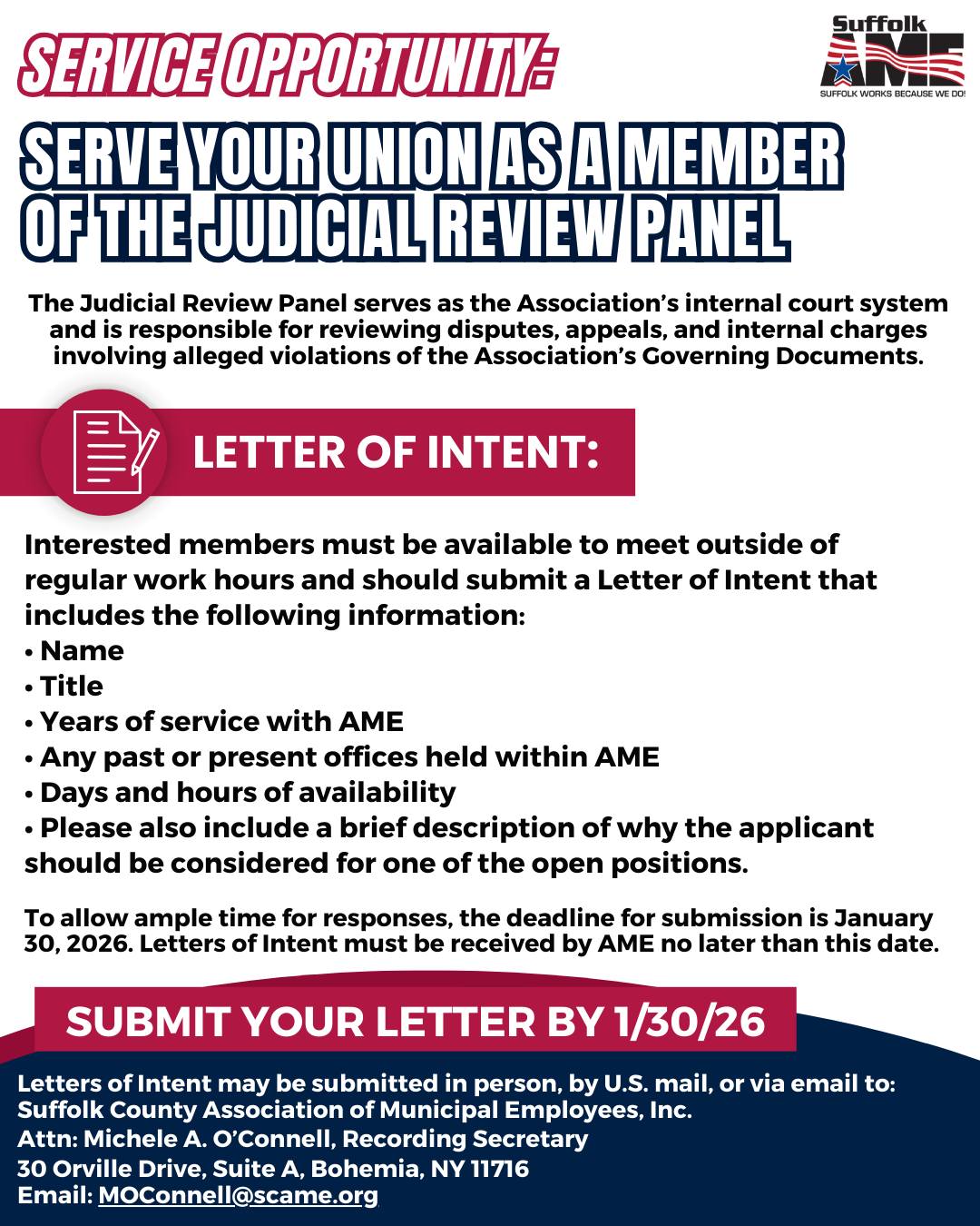 Suffolk - 📢 Call for Members! The Executive Board is accepting Letters ...