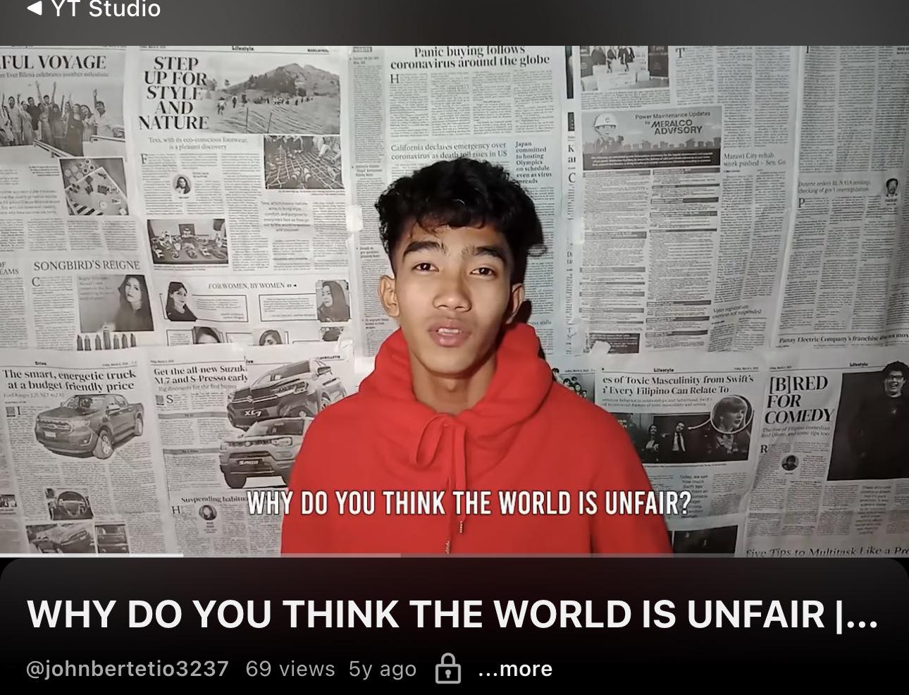JohnBert - HINDI KA INAAPI NG MUNDO ANG TOTOO WALA KA LANG AMBAG. May ...