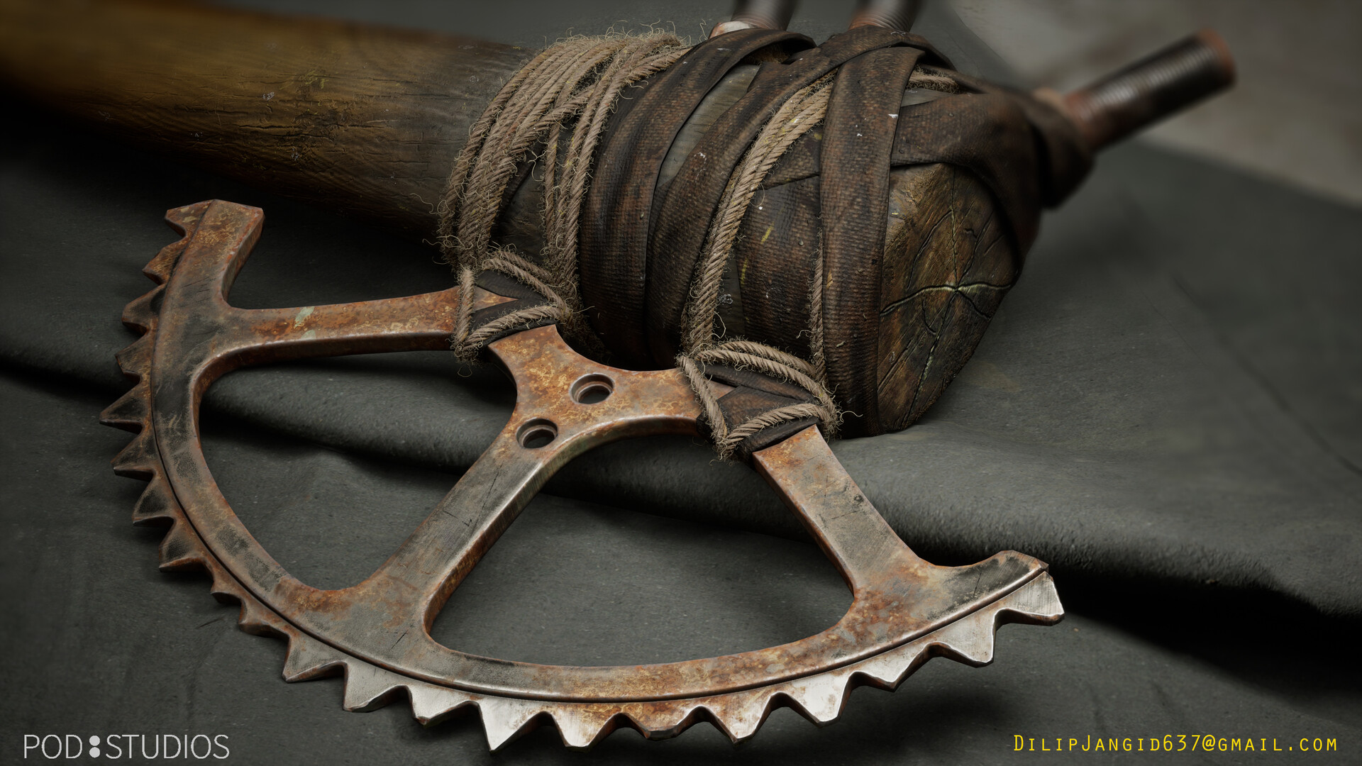 武具 Object handmade Take a closer look at this apocalyptic axe, showing how the