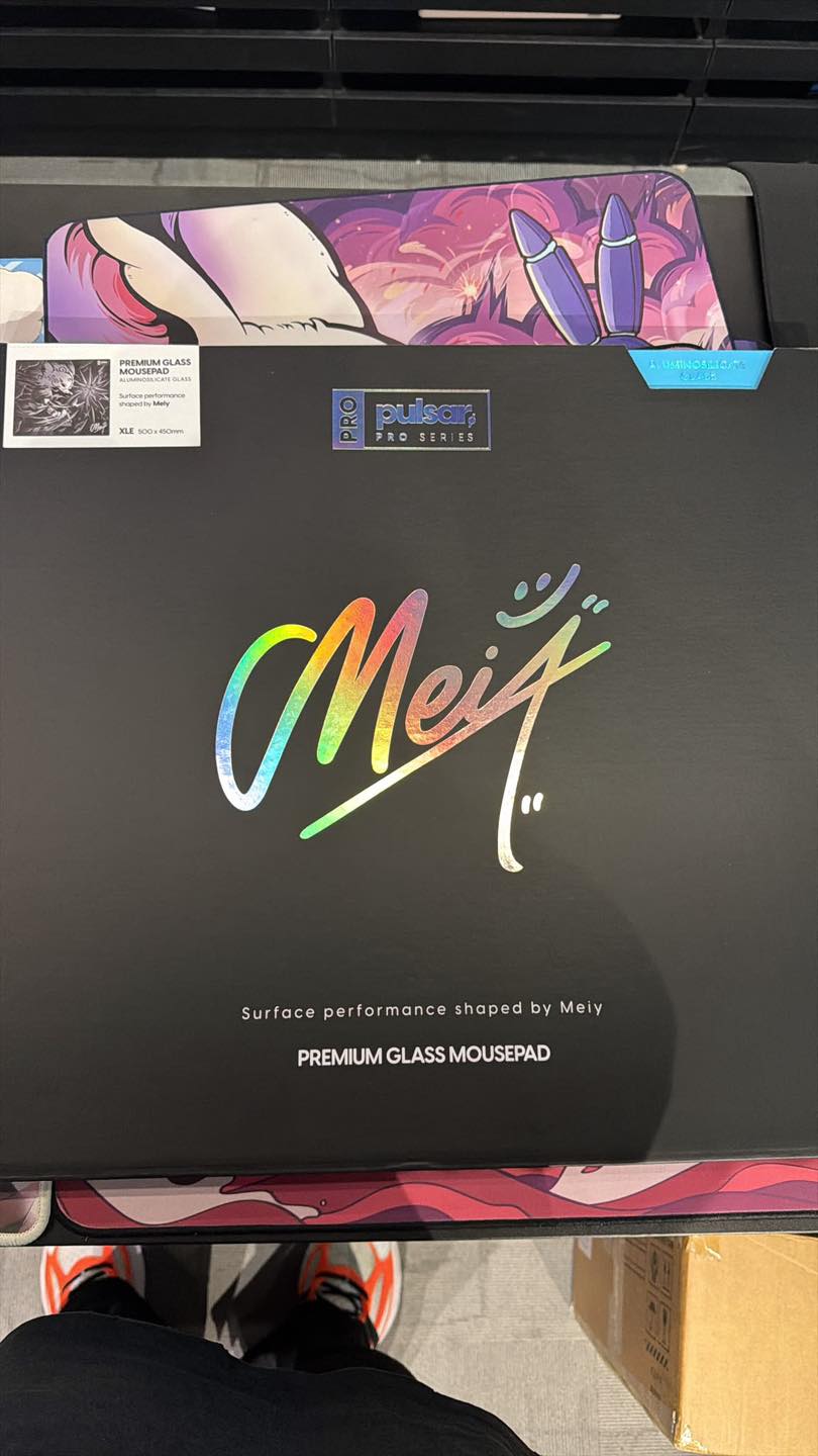 pulsar Meiy PREMIUM GLASS MOUSEPAD 新品 Meiy Pulsar Premium Glass