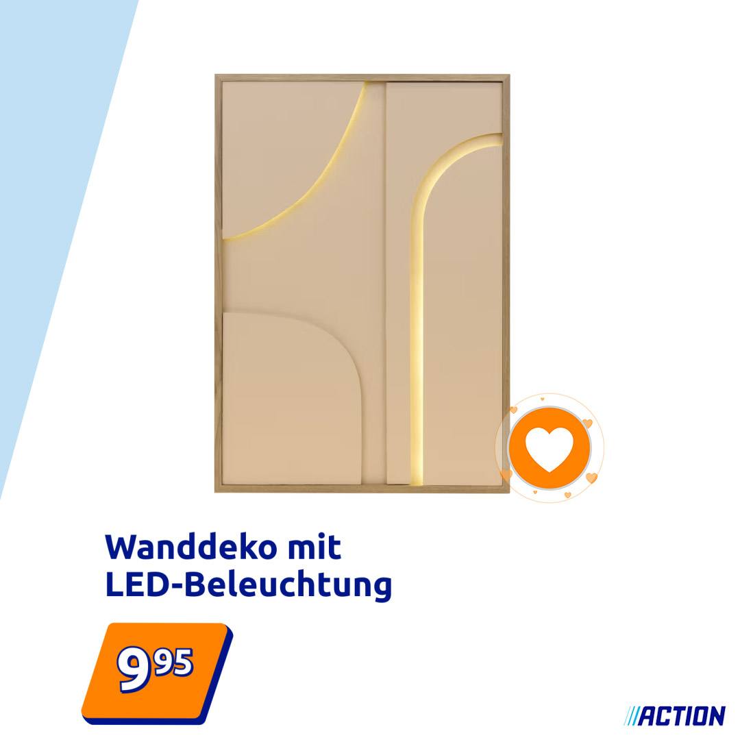 Bring mit dieser stilvollen LED-beleuchteten Wanddeko Stimmung in dein Zuhause zum besten Preis! ✨ Jetzt hier entdecken, solange sie im Wochenangebot ist: https://go.action.com/1is