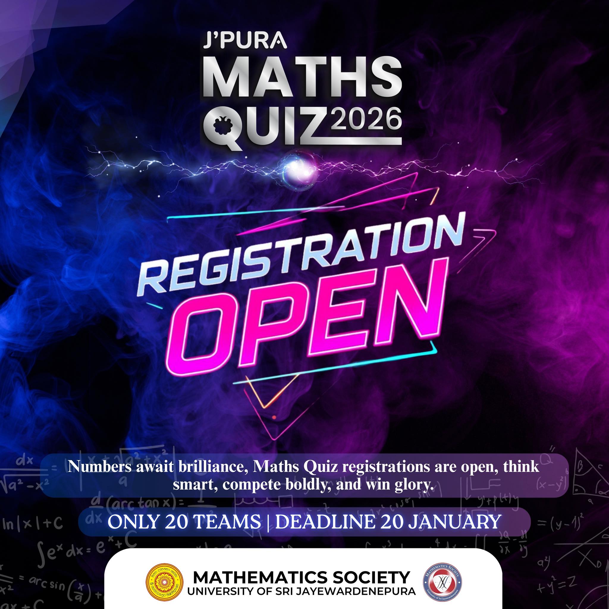 Mathematics - J’PURA MATHS QUIZ 2026– REGISTRATIONS OPEN!🔥 The Annual J ...
