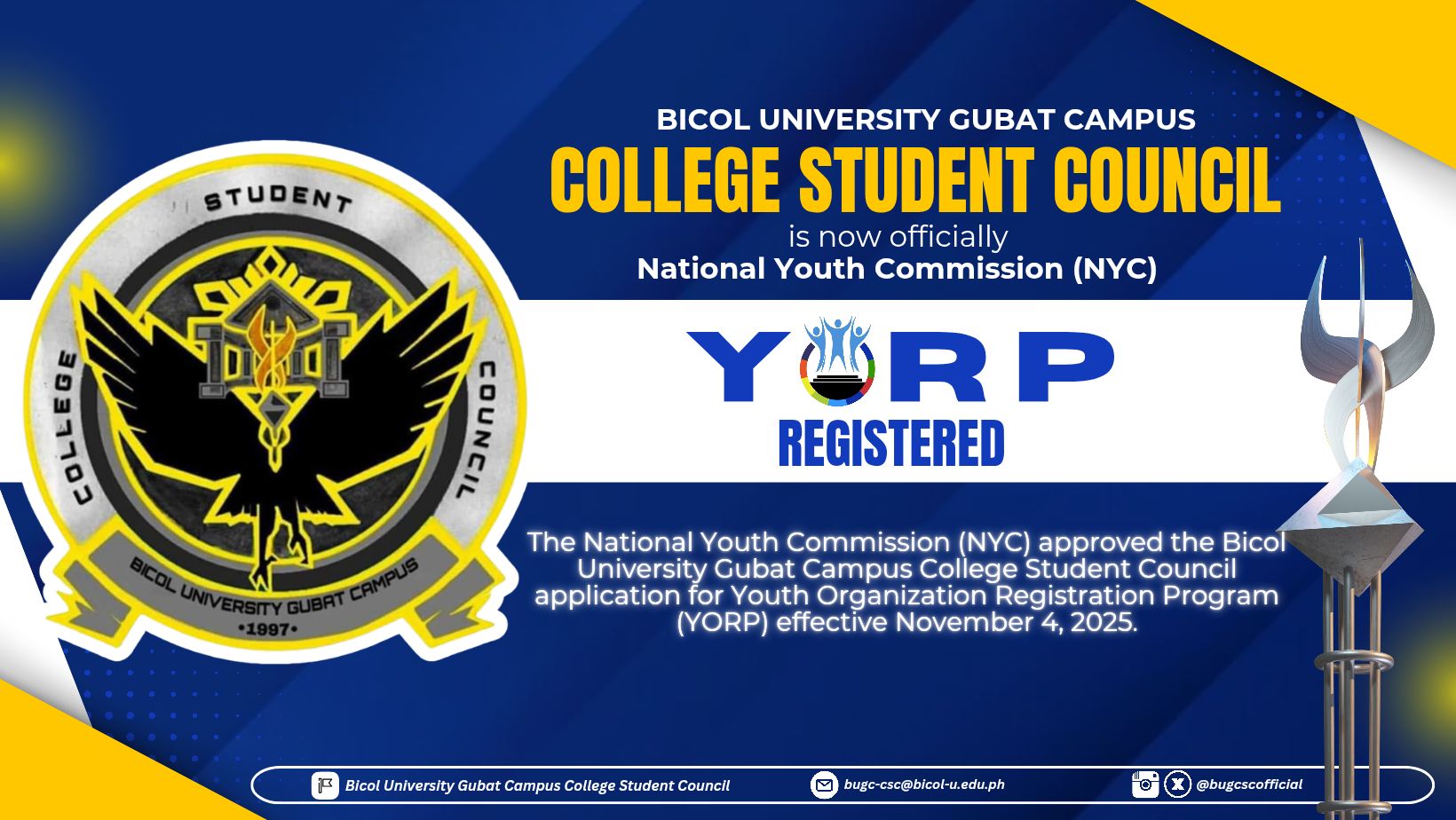 Bicol - The Bicol University Gubat Campus College Student Council is ...