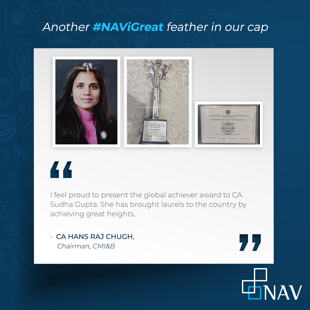 NAV Backoffice - Hearty Congratulations to CA Sudha Gupta,...