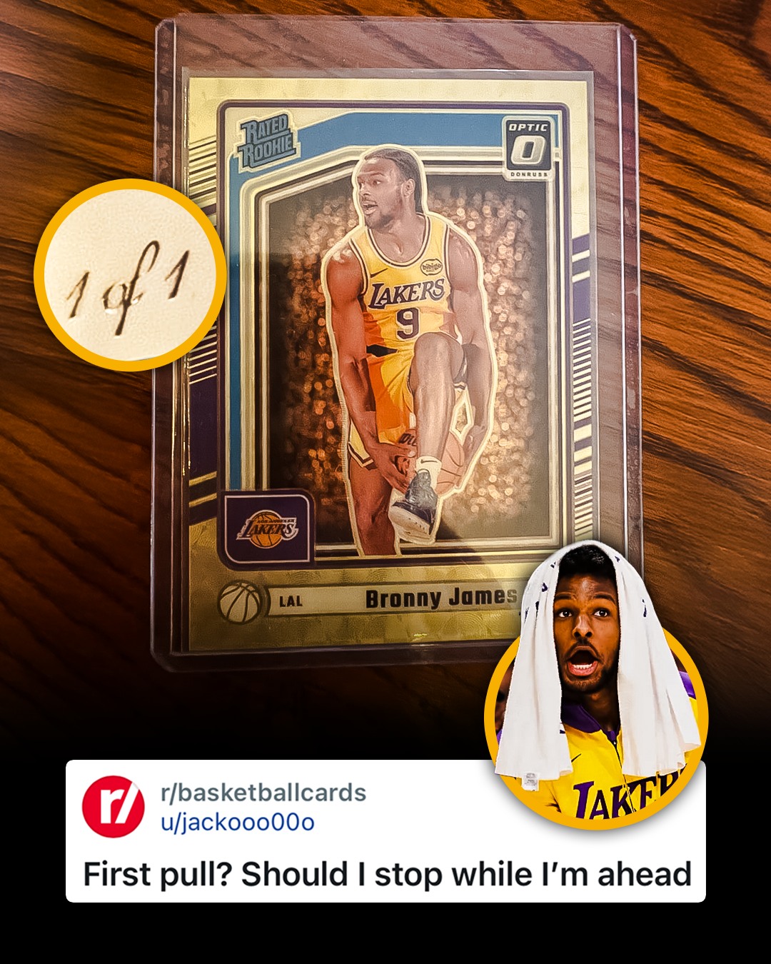 Would you hold it or sell it 🤔 This collector pulled a Bronny