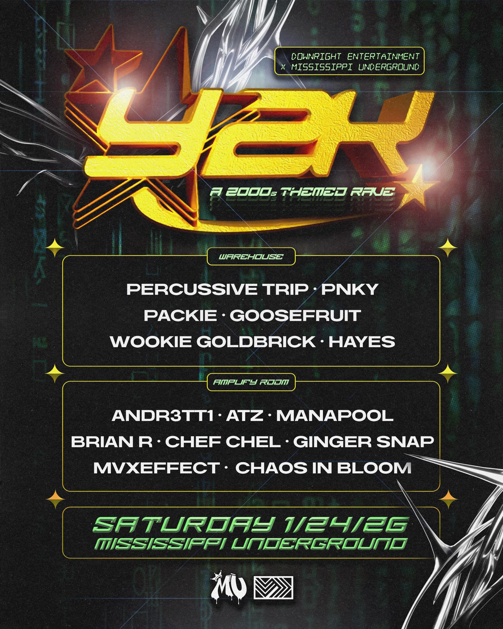 Downright - 📀 Y2K: A 2000s THEMED RAVE 📀 Two rooms, stacked lineup, no ...
