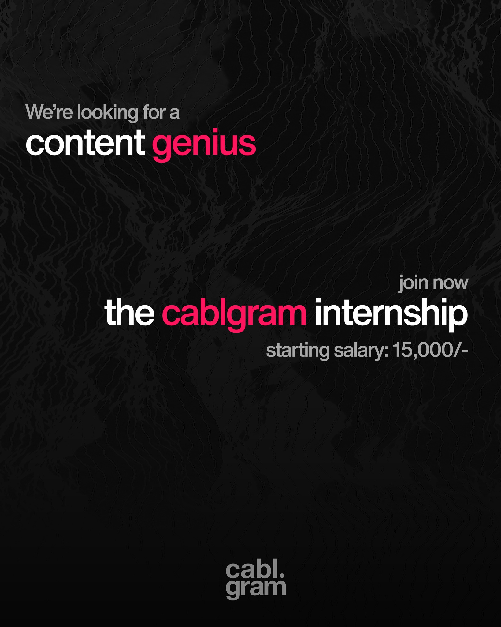 Cablgram - Cablgram is Hiring Content Interns! Are you a... | Facebook