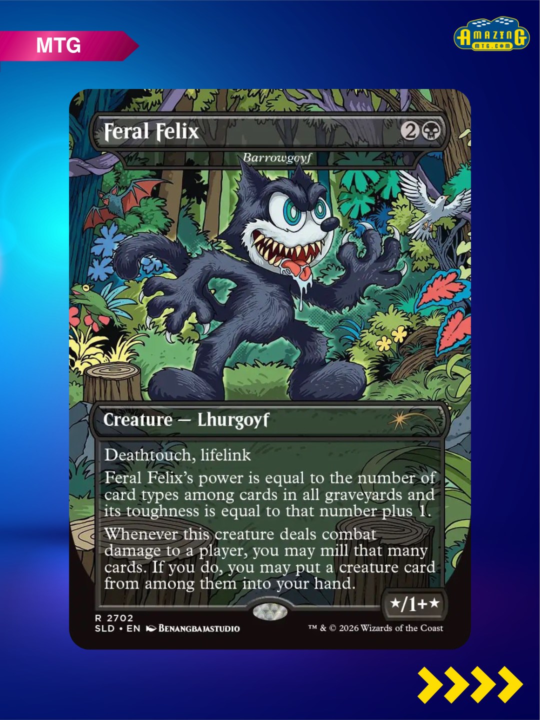 マジック：ザ・ギャザリング MTG SLD Feral Felix Foil マジック：ザ・ギャザリング MTG SLD Feral Felix Foil Barrowgoyf