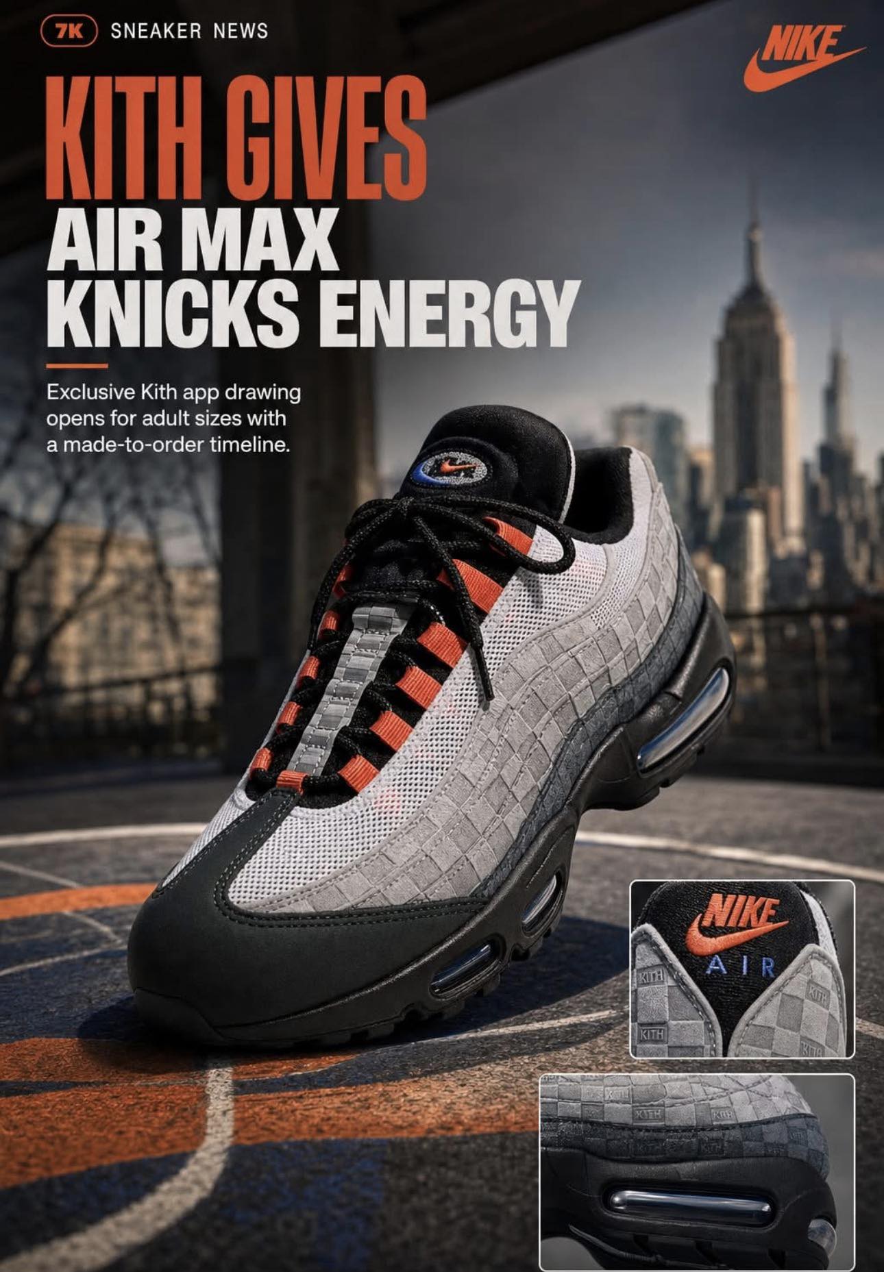 🔥 Kith Gives Air Max Knicks Energy The drawing for the Kith x